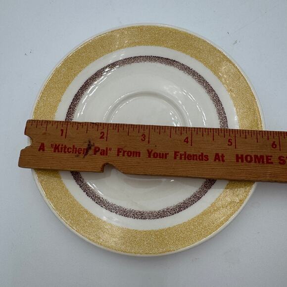 Set of 8 Vintage "Yellow Star" Saucers by Taylor Smith Taylor (TST) - Picture 4 of 8